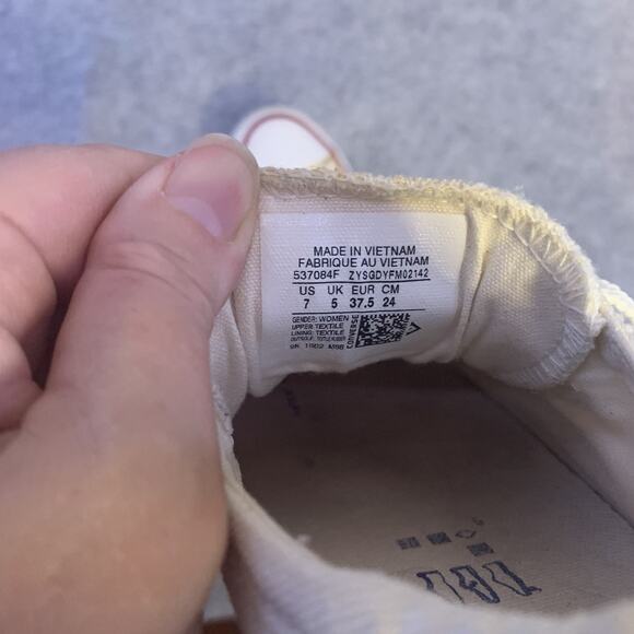 Converse Shoes Womens 7 Chuck Taylor Shoreline Casual Sneakers 537084F White - Picture 7 of 8